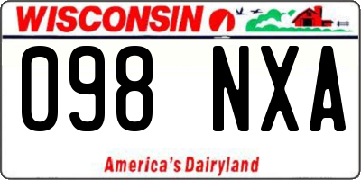 WI license plate 098NXA