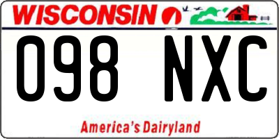 WI license plate 098NXC