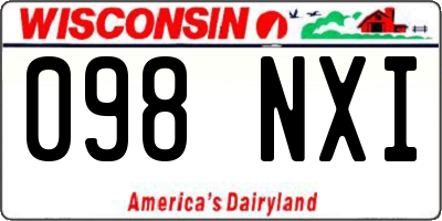 WI license plate 098NXI