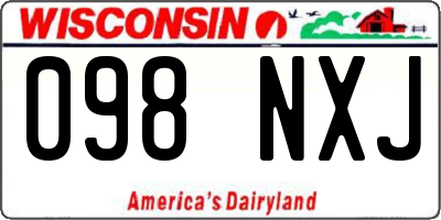 WI license plate 098NXJ