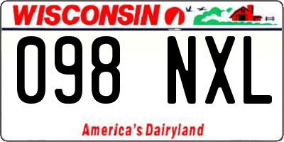 WI license plate 098NXL