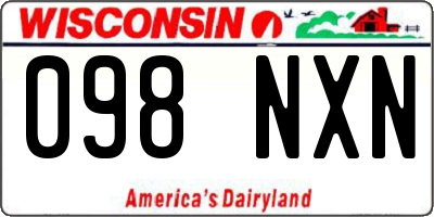 WI license plate 098NXN