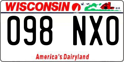 WI license plate 098NXO