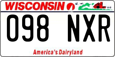 WI license plate 098NXR