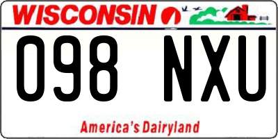 WI license plate 098NXU
