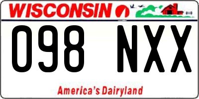 WI license plate 098NXX