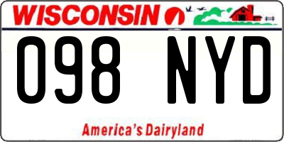 WI license plate 098NYD