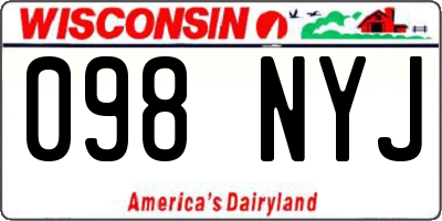 WI license plate 098NYJ