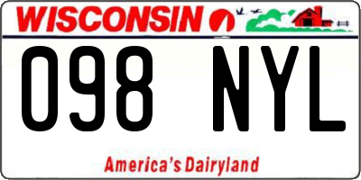 WI license plate 098NYL