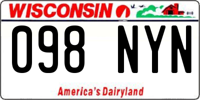 WI license plate 098NYN