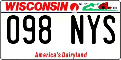 WI license plate 098NYS