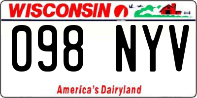 WI license plate 098NYV