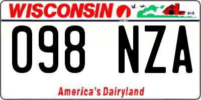 WI license plate 098NZA