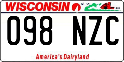 WI license plate 098NZC