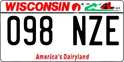 WI license plate 098NZE