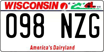 WI license plate 098NZG