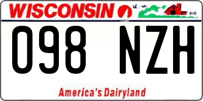 WI license plate 098NZH