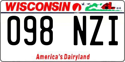 WI license plate 098NZI