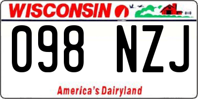 WI license plate 098NZJ