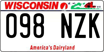 WI license plate 098NZK
