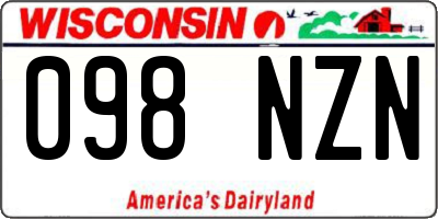 WI license plate 098NZN
