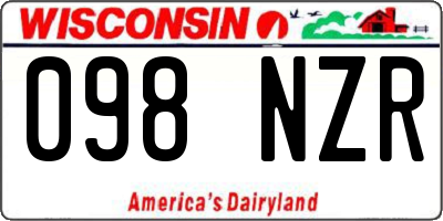 WI license plate 098NZR