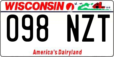 WI license plate 098NZT