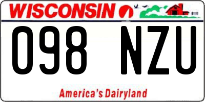 WI license plate 098NZU