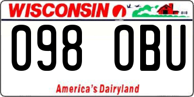WI license plate 098OBU