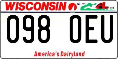 WI license plate 098OEU