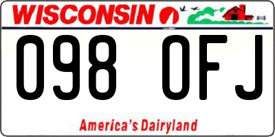 WI license plate 098OFJ