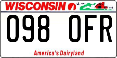 WI license plate 098OFR