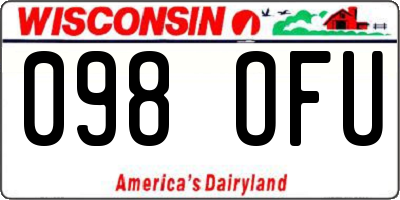 WI license plate 098OFU