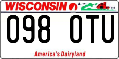 WI license plate 098OTU