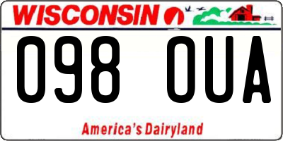WI license plate 098OUA