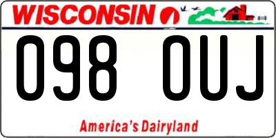 WI license plate 098OUJ
