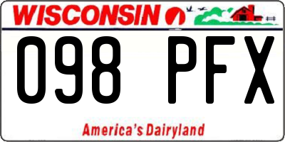 WI license plate 098PFX