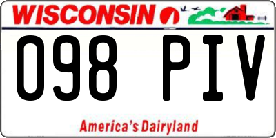 WI license plate 098PIV