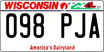 WI license plate 098PJA