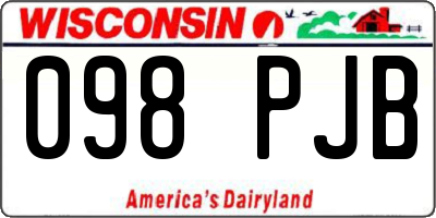 WI license plate 098PJB
