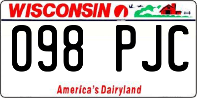 WI license plate 098PJC