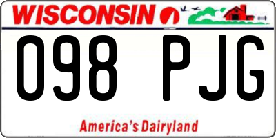 WI license plate 098PJG