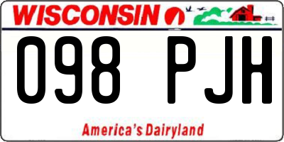 WI license plate 098PJH