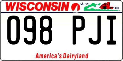 WI license plate 098PJI