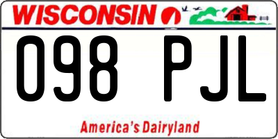 WI license plate 098PJL