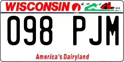 WI license plate 098PJM