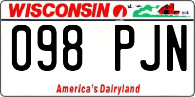 WI license plate 098PJN