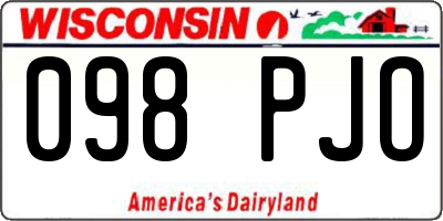 WI license plate 098PJO
