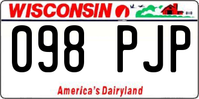 WI license plate 098PJP
