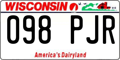 WI license plate 098PJR
